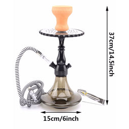 Portable Light Weight Small Acrylic Hookah - Black