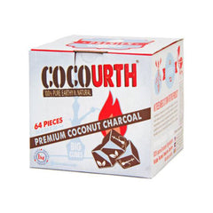 CocoUrth Organic Coconut Charcoal (64 Pieces -Big Cubes)