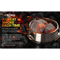 Cocous Big Boss Natural Big Cube Coconut Charcoal Incense Hookah Shisha Narguile Coal Coconut Shell Briquette Coals 1KG - 64 Pieces 26MM Cubes