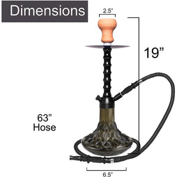 VYRO Hookah - Versa Steel - With Base | Reverse Hookah Canada