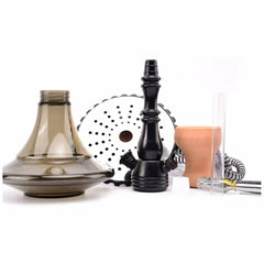 Portable Light Weight Small Acrylic Hookah - Black