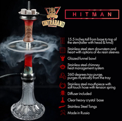 Contraband Hookah - Hitman - Red