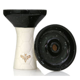 Bee Phunnel Bowl - Half Glazed - White Obsidian