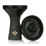 Bee Phunnel Bowl - Half Glazed - Black Obsidian